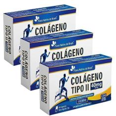 Imagem de KIT 3X Colágeno Tipo II 40mg 30 Cápsulas - Flora Nativa