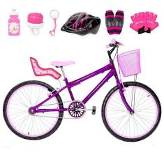 Imagem de Bicicleta Infantil Aro 24 Alumínio Violeta E Rosa
