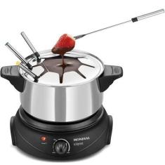 Imagem de Panela Eletrica de Fondue Mondial FD-02 220V - Prata/Preto, 220V