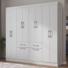 Imagem de Guarda-roupa Casal 8 Portas 2 Gavetas 2 Basculante Rubi Yescasa