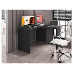 Imagem de Mesa Para Computador Ambiente Gávea Com Extensora Preto Trama - Móveis
