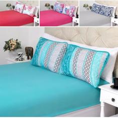 Imagem de Jogo De Lençol Malha Essencial King 3 Peças - Cores Sortidas - Santos