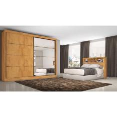 Imagem de Guarda Roupa Casal Com Espelho 1 Portas 6 Gavetas Sevilha Made Marcs Flex Color Péroba