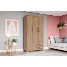 Imagem de Guarda-Roupa Açai 03 Pts. Jequitibá Brilho - Henn