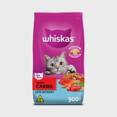Imagem de Ração Whiskas Para Gatos Adultos Castrados Sabor Carne 900g