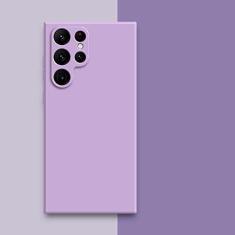 Imagem de Capa quadrada de silicone líquido para Samsung Galaxy S23 Ultra S22 Plus S21 FE S20 Note 20 10 Capa protetora de tecido macio para telefone Back Cove, grama roxa, para Samsung Note 20