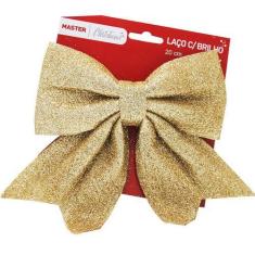 Imagem de Laço Enfeite De Natal Grande 20cm Dourado Decoração Natalina - Master