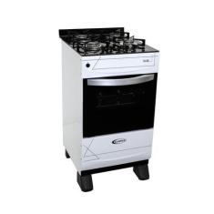 Imagem de Fogão a Gás Veritá 4 Bocas Mesa de Vidro Branco - Clarice Eletrodomést