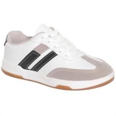 Imagem de Tênis Infantil Molekinho Casual Estiloso Moderno Confortável, Branco, 