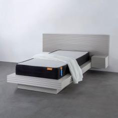 Imagem de Colchão Solteiro CabeCasa MadeiraMadeira Ethos Espuma Viscoelástica 88x188x22 Grafite/Cinza Mescla