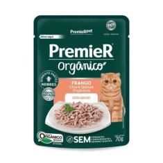 Imagem de Ração Úmida Premier Gourmet Gatos Adultos Sache Orgânico Frango 70g