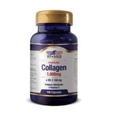Imagem de Colágeno Hidrolisado 1.000mg com Vitamina C 100mg Vitgold - 100 cápsulas