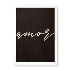 Imagem de Arte Maníacos Quadro Decorativo em Madeira Amor Linha - 23x16,25cm (Moldura caixa em laca )