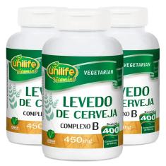 Imagem de KIt 3x Levedo de Cerveja (450mg) 400 Comprimidos - Unilife