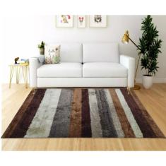 Imagem de Tapete Sala Esc 2,00X3,00m Macio Antider Listrado cappuccino