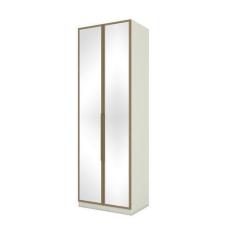 Imagem de Guarda Roupa Seletto 02 Portas 03 Gav C/ Espelho Areia Hp/Jequitibá -