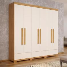 Imagem de Guarda Roupa Casal 6P Lexus Camarú Pérola - Village Móveis