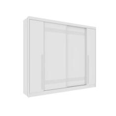 Imagem de Guarda Roupa Casal Cairo 4 Portas Correr e Articulada Tcil, Neve