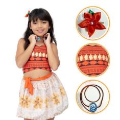 Imagem de Fantasia da Princesa  Moana 2 Infantil Com Acessorio Cosplay - Colorib