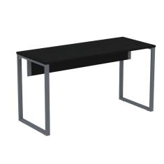 Imagem de Mesa Escritório P25 tub Pandin 134 cm (Larg) Tampo mdp Preto Pé Aço Tubular Grafito