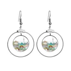 Imagem de Brincos de Arquitetura da Alemanha Berlim Pendente Argola Joias Círculo Drop