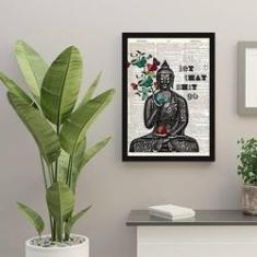 Imagem de Quadro Decorativo Buda Let That Shit Go 45X34Cm