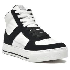 Imagem de Tênis Boot Feminino Preto Branco Prata Via Marte 027-010-02