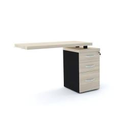 Imagem de Mesa De Escritório Complemento 104 X 45 Cm Pé Gaveteiro 3 Gavetas Pe40