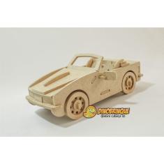 Imagem de Quebra Cabeça 3D carro conversível 46 peças em mdf - dinobrinque