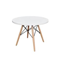 Imagem de Mesa Infantil Eiffel Preta com Aramado e Base de Madeira Casa Aberta Brasil