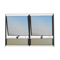 Imagem de Janela De Alumínio Maxim-Ar 2 Seções 80X120cm Vidro Espelhado Plus Bri