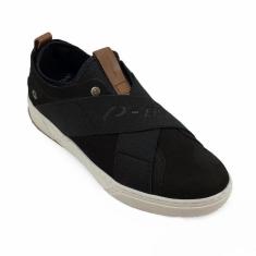 Imagem de Tênis Pegada Casual Slip-on 118932-08 Nobuck Preto Masculino-Masculino