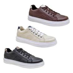 Imagem de KIT 3 Pares - Tenis Casual Confortável P/ o Dia a Dia-Masculino