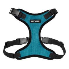 Imagem de Peitoral para animais de estimação Voyager Step-in Lock – malha para todos os climas, arnês ajustável para gatos e cães da Best Pet Supplies – acabamento turquesa/preto, PP