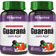 Imagem de Kit 2 Guaraná Com Açai 60 Cápsulas 750Mg Fitoprime