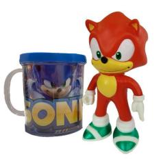 Imagem de Boneco Sonic Vermelho Collection Com Caneca Personalizada - Super Size