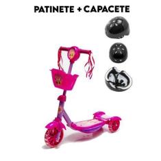 Imagem de Patinete Rosa Belinda Com Capacete Confiável - Dm Toys