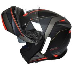 Imagem de Capacete Masculino Axxis Gecko SV Robocop Capital Vermelho, Preto Fosc