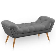 Imagem de Recamier Estofada Casal King Size Ayla Veludo Cinza - Bem Rylex