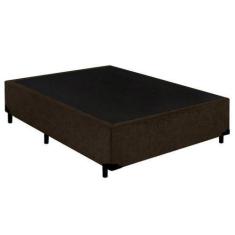 Imagem de Cama Box Casal Suede Marrom Emth 138X188x40 - Empório Mathias