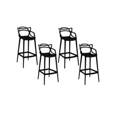Imagem de Kit - 4 x banquetas altas Masters Allegra - Preto