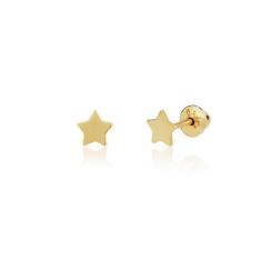 Imagem de Brinco de Estrela Em Ouro 18k Segundo Furo Bebê Infantil RN - AGAPRIME