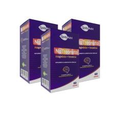 Imagem de Kit 3 Magnésio Treonato 600Mg Qualynutri 60Caps Magnésio