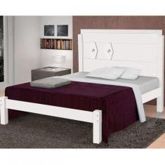 Imagem de Cama Casal Branco Carmolar Livia