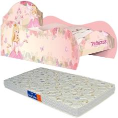 Imagem de Cama Solteiro com Colchão Princesa Rosa