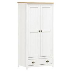 Imagem de Guarda Roupa 2 Portas 1 Gaveta Topazio Branco/Carvalho - Finestra