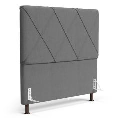 Imagem de Cabeceira Cama Box Casal Queen Size Mel 160cm Com Frame Linho Cinza - Desk Design