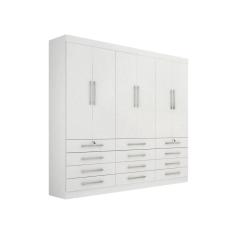 Imagem de Guarda Roupa Casal 6 portas e 12 gavetas Monaco – Branco