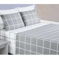 Imagem de Jogo De Cama Box Casal Queen 200 Fios Premium Austin 4 Peças - Bia Enx