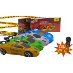Imagem de Brinquedo Carro Carrinho  Policia Xtz Controle Remoto 3 Funções- Wellk